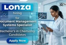 Lonza Careers Offering Chemistry Jobs and Specialist Jobs in Quality Systems Operations