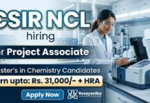 CSIR NCL Recruitment Offering Project Associate Jobs in Advanced Chemistry Research