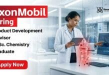 ExxonMobil Careers hiring chemistry professionals for Product Development Jobs in Bangalore.
