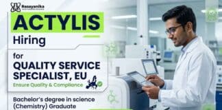 Quality Assurance Jobs at Actylis | Chemistry Professionals Hiring Quality Assurance Jobs at Actylis Careers for Chemistry Jobs in Bengaluru quality systems and compliance