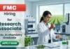 Research Associate Jobs at FMC Careers for Analytical Chemistry Jobs in Hyderabad laboratory research role