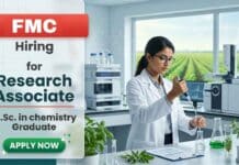 Research Associate Jobs at FMC Careers for Analytical Chemistry Jobs in Hyderabad laboratory research role