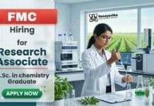 Research Associate Jobs at FMC Careers for Analytical Chemistry Jobs in Hyderabad laboratory research role