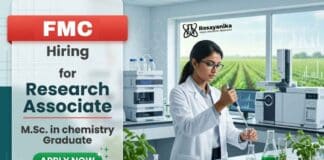 Research Associate Jobs at FMC Careers for Analytical Chemistry Jobs in Hyderabad laboratory research role