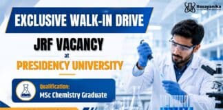 Junior Research Fellowship Vacancy at Presidency University 2026