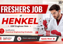 Freshers Chemical Engineering Job at Henkel Bangalore | Apply Now Freshers Chemical Engineering Job at Henkel | GDP Engineer Role