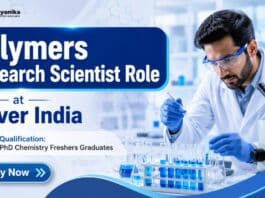 Polymers Scientist Jobs at Dover India for Chemistry Freshers