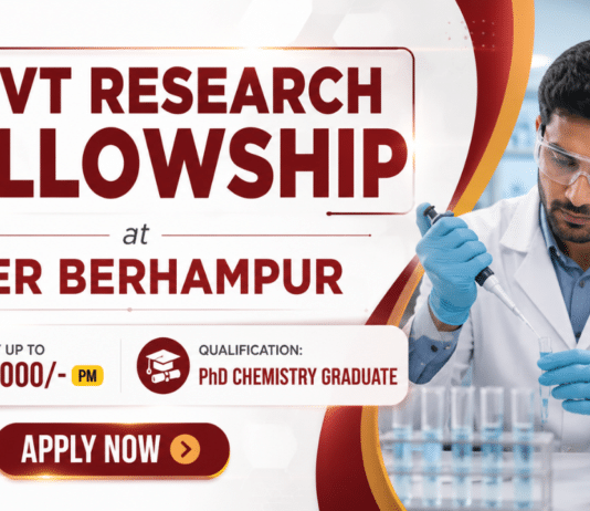 IISER Berhampur Recruitment 2026 | Govt Research Fellowship