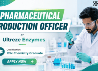Pharmaceutical Production Officer at Ultreze Enzymes | BSc Chemistry Jobs BSc Chemistry Jobs at Ultreze Enzymes | Pharmaceutical Production Officer