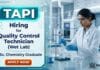 Quality Control Jobs at TAPI | Chemistry Graduates Apply Now TAPI Careers announces Quality Control Jobs for professionals seeking Chemistry Jobs in pharmaceutical laboratory operations.