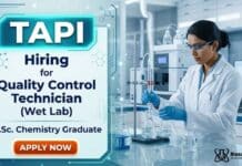 Quality Control Jobs at TAPI | Chemistry Graduates Apply Now TAPI Careers announces Quality Control Jobs for professionals seeking Chemistry Jobs in pharmaceutical laboratory operations.
