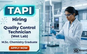 Quality Control Jobs at TAPI | Chemistry Graduates Apply Now TAPI Careers announces Quality Control Jobs for professionals seeking Chemistry Jobs in pharmaceutical laboratory operations.