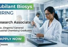 Research Associate Jobs at Jubilant Biosys Careers Chemistry Jobs in organic synthesis and drug discovery pharmaceutical research Bengaluru