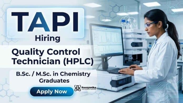 Quality Control Jobs TAPI Careers Chemistry Jobs HPLC Technician Pharmaceutical Laboratory Recruitment Quality Control Jobs TAPI Careers Chemistry Jobs HPLC Technician Pharmaceutical Laboratory Recruitment
