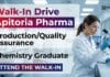 Exclusive Freshers Walk-In Drive at Aurobindo Pharma | Chemistry Job Chemistry Freshers Job Aurobindo Pharma Walk In Drive Hyderabad Production Quality Control Recruitment