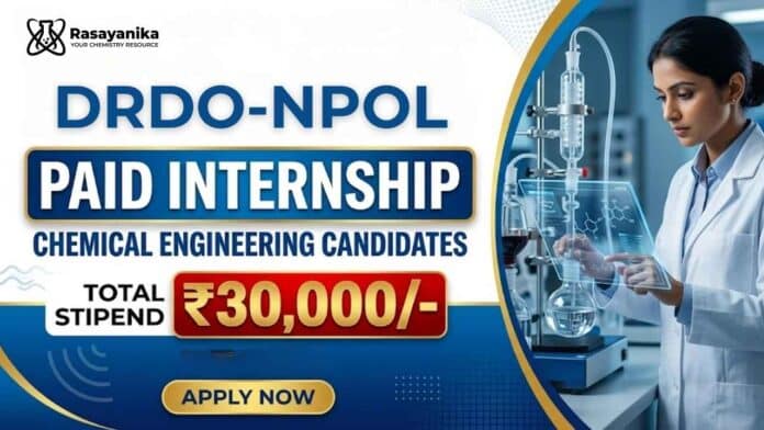 Govt Internship DRDO Vacancy Chemistry Careers NPOL Kochi Internship 2026 Govt Internship DRDO Vacancy Chemistry Careers NPOL Kochi Internship 2026