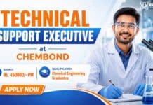 Chemical Engineering Job at Chembond | Executive Role – Salary Rs. 450000/- PM Chemical Engineering Job at Chembond | Technical Support Executive