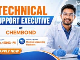 Chemical Engineering Job at Chembond | Technical Support Executive 