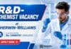 BSc Chemistry Job at Sherwin-Williams | R&D Chemist
