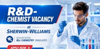 BSc Chemistry Job at Sherwin-Williams | R&D Chemist