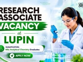 Research Associate Job at Lupin | MSc Chemistry Jobs
