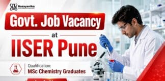 MSc Chemistry Job at IISER Pune | Govt. Job Vacancy