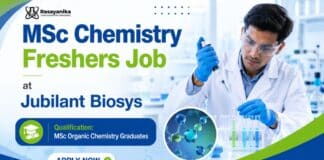 MSc Chemistry Freshers Job at Jubilant Biosys | Apply Now