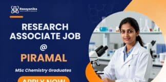 MSc Chemistry Job at Piramal | Research Associate Role