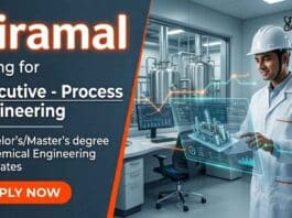 Chemical Engineering Jobs at Piramal Careers for Process Engineering professionals in pharmaceutical manufacturing