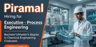 Chemical Engineering Jobs at Piramal Careers for Process Engineering professionals in pharmaceutical manufacturing