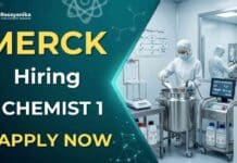 Merck Hiring for Lab Specialist Roles | Organic Chemistry Job Preparation Lab Specialist working in a GMP laboratory at Merck