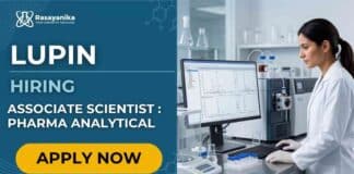 Associate Scientist Pharma Analytical job at Lupin in Pune