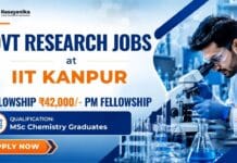 MSc Chemistry Job at IIT Kanpur | Government Research Jobs