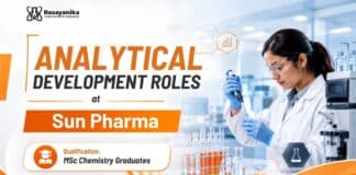 Sun Pharma Hiring Analytical Development Executive | MSc Chemistry Jobs MSc Chemistry Job at Sun Pharma | Analytical Executive Jobs