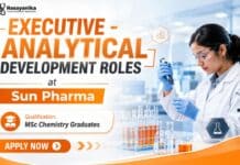 MSc Chemistry Job at Sun Pharma | Analytical Executive Jobs