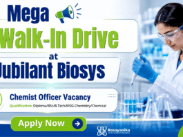 Chemist Officer at Jubilant Biosys | Apply Now