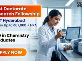 Post-Doctoral Research Fellow at IIT Hyderabad for Chemistry Research Jobs and Clean Energy Research