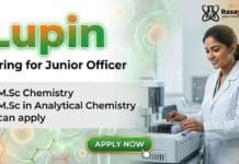Lupin Career Opportunity: MSc Chemistry Job | Apply Now ! MSc Chemistry Job at Lupin for Junior Officer role in Goa pharmaceutical operations