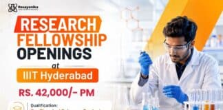 Govt Research Fellowship at IIT Hyderabad | Fellowship Up to Rs. 42,000/- pm IIT Hyderabad JRF Recruitment | Govt Research Fellowship