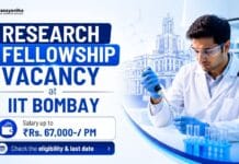 Research Jobs For MSc Chemical Sciences Graduates| IIT Bombay Vacancy