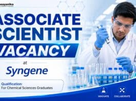 Scientist Job at Syngene | MSc Chemical Sciences Job