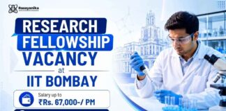 Research Jobs For MSc Chemical Sciences Graduates | IIT Bombay Vacancy