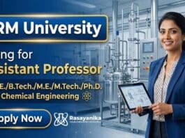 Assistant Professor opportunity through SRM University Careers for candidates pursuing Chemistry Careers