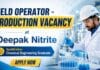 Production Operator Job at Deepak Nitrite | Chemistry Jobs