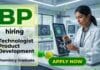 BP Hiring Technologists | Exciting Opportunity for Chemistry Graduates Technologist Jobs at BP | BP Careers | Chemistry Graduate Jobs in Product Development and Innovation