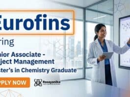 Chemistry Jobs at Eurofins Advinus | Eurofins Careers | Associate Jobs in Bengaluru for MSc Chemistry candidates