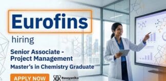 Eurofins Hiring Now – Exciting Chemistry Jobs for Associates in Bengaluru Chemistry Jobs at Eurofins Advinus | Eurofins Careers | Associate Jobs in Bengaluru for MSc Chemistry candidates