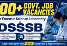 Govt Chemistry Job Alert: DSSSB Forensic Science Labs Recruitment 2026 Govt Chemistry Jobs DSSSB 2026 – Forensic Science Laboratory Vacancy