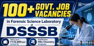 Govt Chemistry Jobs DSSSB 2026 – Forensic Science Laboratory Vacancy
