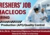 Chemistry Fresher Job at Macleods Careers Walk In Drive for M.Sc Chemistry and B.Sc Chemistry candidates in Indore